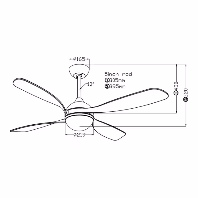 24plluckyled ventilador 4 palas negro ledfan 0101bk3cct cmffb9bmc00i7h7g66vla1bwc