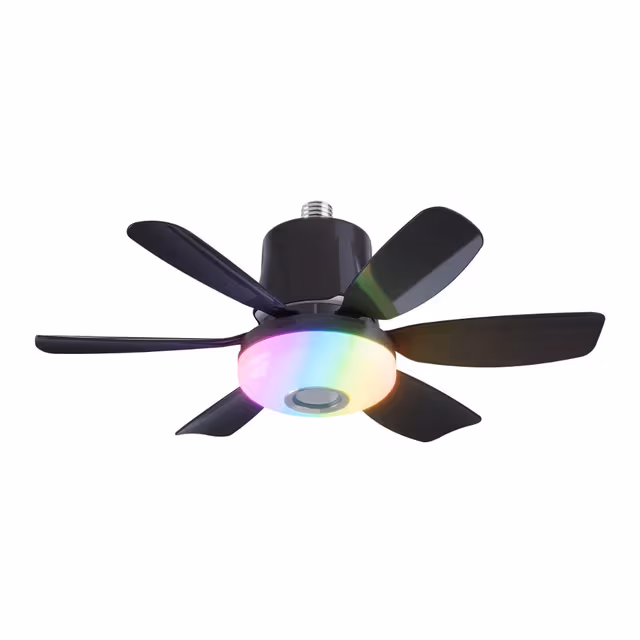 luckyled bombilla ventilador rgbcct negro con altavoz e27 30w lf m47 btwh c6778a61 8091 45e5 bde4 a61c9360dfd5