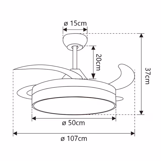 luckyled plaf n ventilador 4 aspas acero ledfan 8001 sh 6923190a b642 441d b4fa cc8cd936d3a6