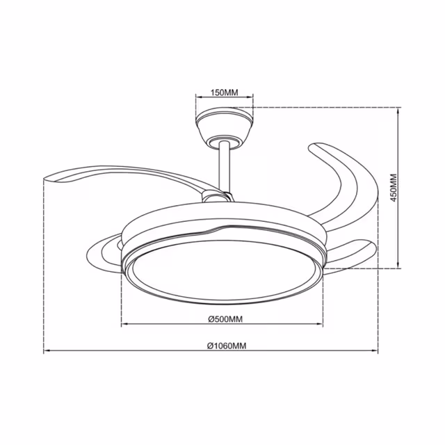 limaluckyled ventilador lima blanco 50 cm 3 palas 16007 03