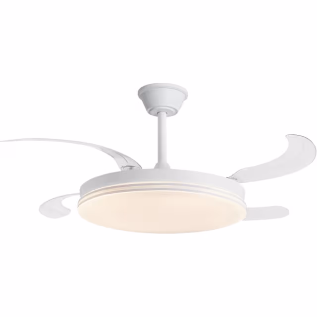 luckyled ventilador led ecos blanco 4 palas led 11839 01